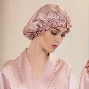 Wholesale Nature 100% Silk Hair Bonnet For Care Hair sleep caps