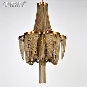 Lampadario Vintage Stile Impero Francese con Catena in Alluminio, Lampada <span class=keywords><strong>a</strong></span> <span class=keywords><strong>Sospensione</strong></span> <span class=keywords><strong>per</strong></span> <span class=keywords><strong>Soggiorno</strong></span> MD85219 - Product Image 4