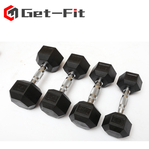 ด้านคุณภาพWholesaleRubberเคลือบHexดัมเบล - Product Image 5