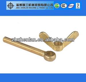 <strong>Brass</strong> Eye <strong>Bolt</strong> with <strong>Wing</strong> <strong>Nut</strong> - Product Image 2
