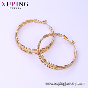 <span class=keywords><strong>Xuping</strong></span> shopping <span class=keywords><strong>online</strong></span>-pendientes de aro con varios estilos, elegantes, con chapado en oro de 18k, 94885 - Product Image 3