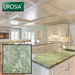 Modern Design Large Quartz Slab Countertop Green Crystal Star Mirror Polished Granite Kitchen Wall Hotels-Economical Option