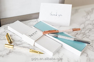 Rose Gold <strong>Silver</strong> <strong>Pen</strong> with Rose Gold <strong>Silver</strong> Roller <strong>Pen</strong> - 3 Fine Fancy Crystal <strong>Pens</strong> in Glossy White Gift Box | Gifts for Women - Product Image 2