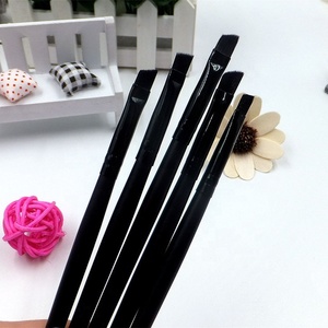 Pincel de Maquillaje para Cejas y Delineador de Ojos Angulado de Precisión, Sintético, Color Negro - Product Image 2