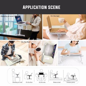<span class=keywords><strong>Bureau</strong></span> d'<span class=keywords><strong>ordinateur</strong></span> <span class=keywords><strong>Portable</strong></span> multifonctionnel en aluminium, support de lit/plateau de <span class=keywords><strong>bureau</strong></span> multifonctionnel - Product Image 6