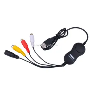 Ezcap158 USB Video Capture Grabber UVC Record Analogue Video to Digital PC with RCA Output Port and Color Display Free