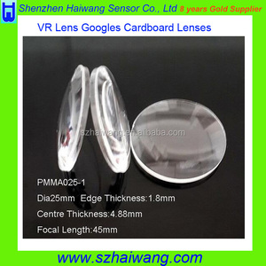 Óptica de 25mm 34mm 37mm Diámetro Google Cartón 3D VR Lente <span class=keywords><strong>Biconvexa</strong></span> lentes de cristales de Acrílico - Product Image 6
