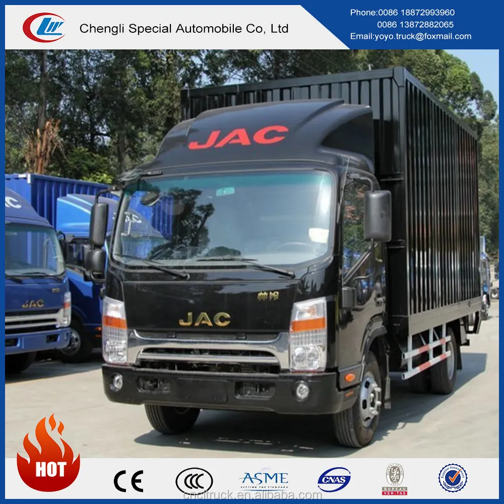 2017ใหม่JAC 4x2รถตู้ขนส่งสินค้ารถบรรทุกสำหรับขาย