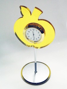 Divertidos relojes de escritorio digitales de plástico mecánico con forma de girasol amarillo - Product Image 3