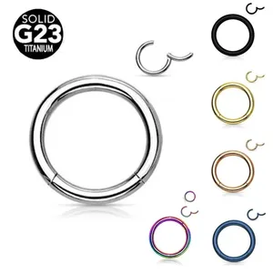 Großhandel Mode hochwertige glänzende F136 Titanium-Zing-Segment Ringe Körper Piercing-Schmuck