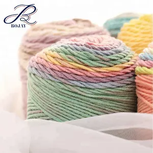 Hand Knitting Rainbow Cotton Yarn Multiple Colors Wonderful Cake Yarn Soft Yarn for Crochet