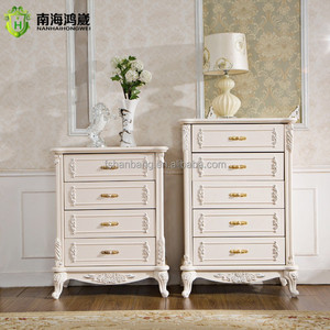 Juego de Muebles de Dormitorio de Madera Estilo <span class=keywords><strong>Provincial</strong></span> Francés con Cama Doble de Cuero, Último Modelo para Hogar, Centro Comercial o Apartamento - Product Image 4