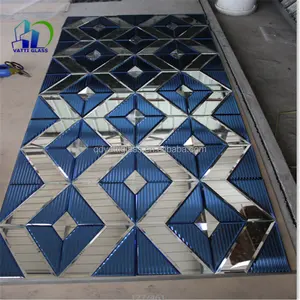 Ubin Kaca Mosaik Cermin Dinding Dekoratif Cermin Mosaik