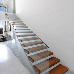 <span class=keywords><strong>Escalier</strong></span> flottant en marbre, garde-corps en verre trempé, marches en bois, <span class=keywords><strong>escalier</strong></span> droit, comme des escaliers noirs en bois, acier inoxydable <span class=keywords><strong>moderne</strong></span> - Product Image 6