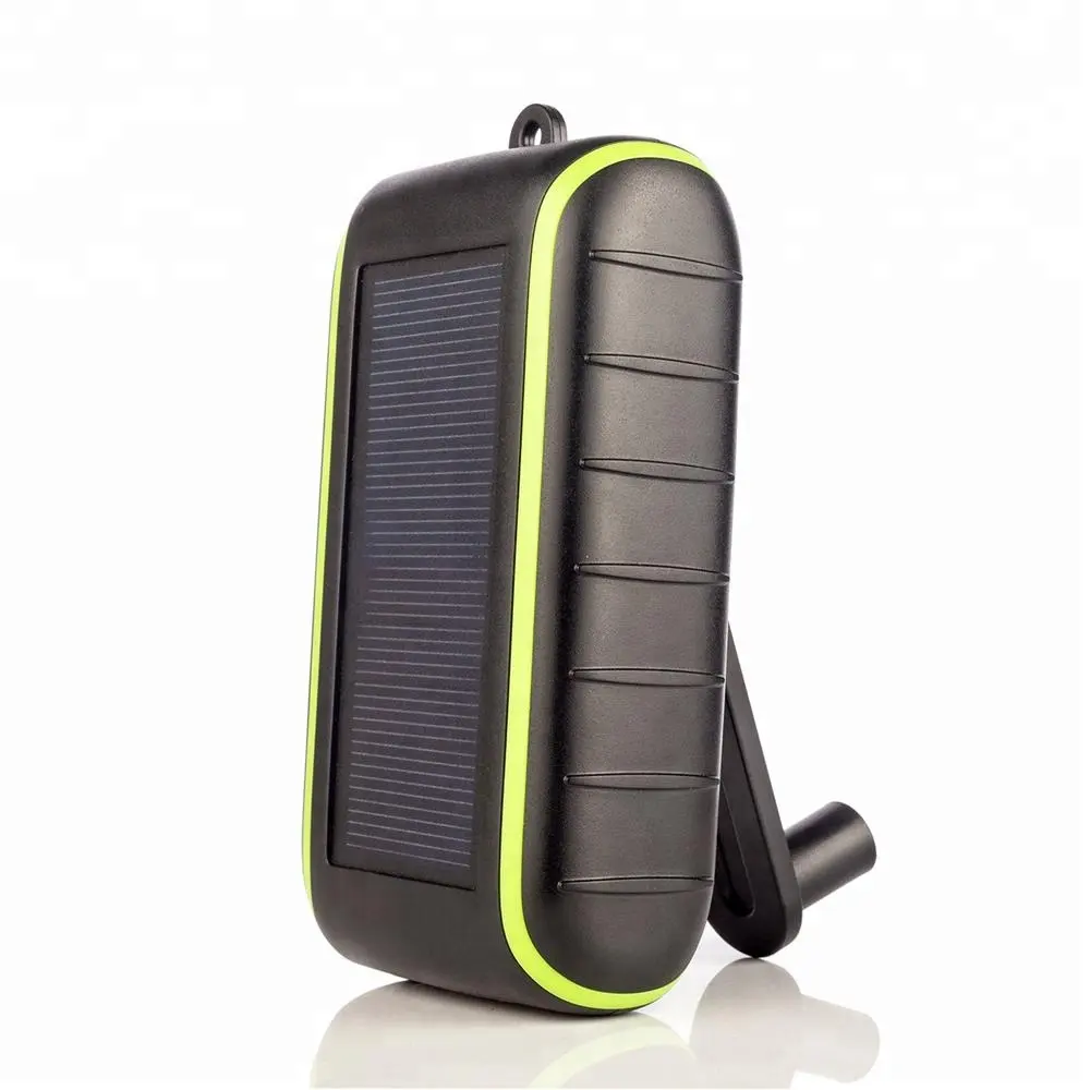 Amazon Best Seller Portable Pocket Hand Crank Generator Portable Solar Dynamo Power Bank with LED Flashlight