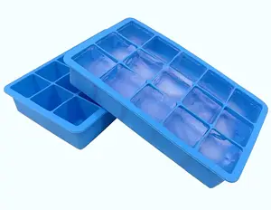 Plateau à glace en silicone avec 10 15 24 trous, forme de cube, pop-up, OEM, 1 pièce