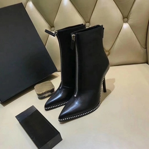 Hhmb — bottines à talons hauts pour femmes, chaussures à bouts pointus avec perles - Product Image 3
