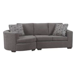 Gray Cloth Modern Minimalist Style With Low Armrests 3 Seats Living Room Corner Sofa Cover