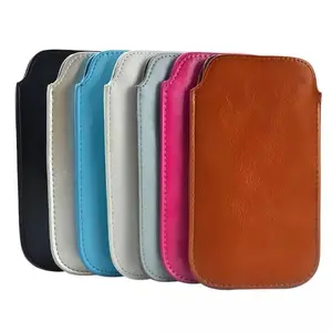 Nieuwste Luxe Lederen Lipje Slide In Case Cover Sleeve Pouch Voor iPhone 6 & 6 Plus