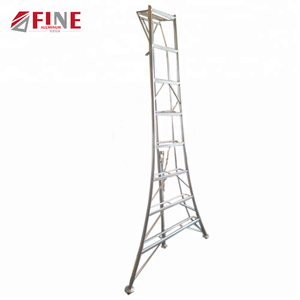 Escalera <span class=keywords><strong>de</strong></span> Torre Trípode <span class=keywords><strong>de</strong></span> Aluminio <span class=keywords><strong>para</strong></span> Jardín Agrícola Doméstico, Carga Máxima 150 kg - Product Image 3