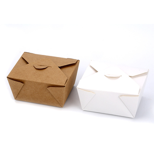 Phân hủy sinh học gấp Brown in Kraft hộp giấy container thực phẩm - Product Image 5