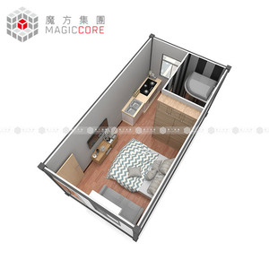 Maisons conteneurs mobiles modernes et économiques de conception personnalisée Magic Core, panneaux sandwich, 40 pieds, 20 pieds, pour usage hôtelier, neuves - Product Image 2
