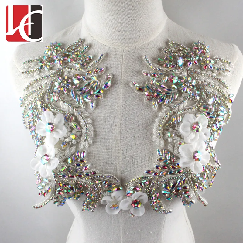HC-4590 Hot koop meest populaire elegante stijl strass applique voor jurk