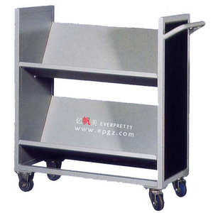 <span class=keywords><strong>Chariot</strong></span> de rangement de <span class=keywords><strong>livres</strong></span> d'équipement de bibliothèque en acier avec roues - Product Image 2