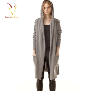 <span class=keywords><strong>Cardigan</strong></span> alla moda maglione lungo in Cashmere di lana da donna <span class=keywords><strong>con</strong></span> <span class=keywords><strong>cappuccio</strong></span> - Product Image 2