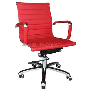Lujo de cuero con respaldo alto Silla de cuero rojo Conferencia jefe silla mobiliario de oficina