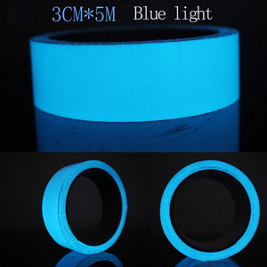 <span class=keywords><strong>Bande</strong></span> adhésive fluorescente, bleu haute luminosité, 1 feuille, lueur 12 h, lueur dans la nuit, ruban de film uv pour autocollants de sécurité de véhicule - Product Image 4