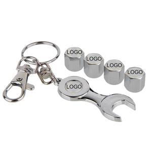 Llave del coche llavero de aleación de zinc personalizado polvo madre tapas válvula del neumático de aire - Product Image 4