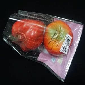 Wholesale custom micro perforated bread plastic bag design for vegetables fresh