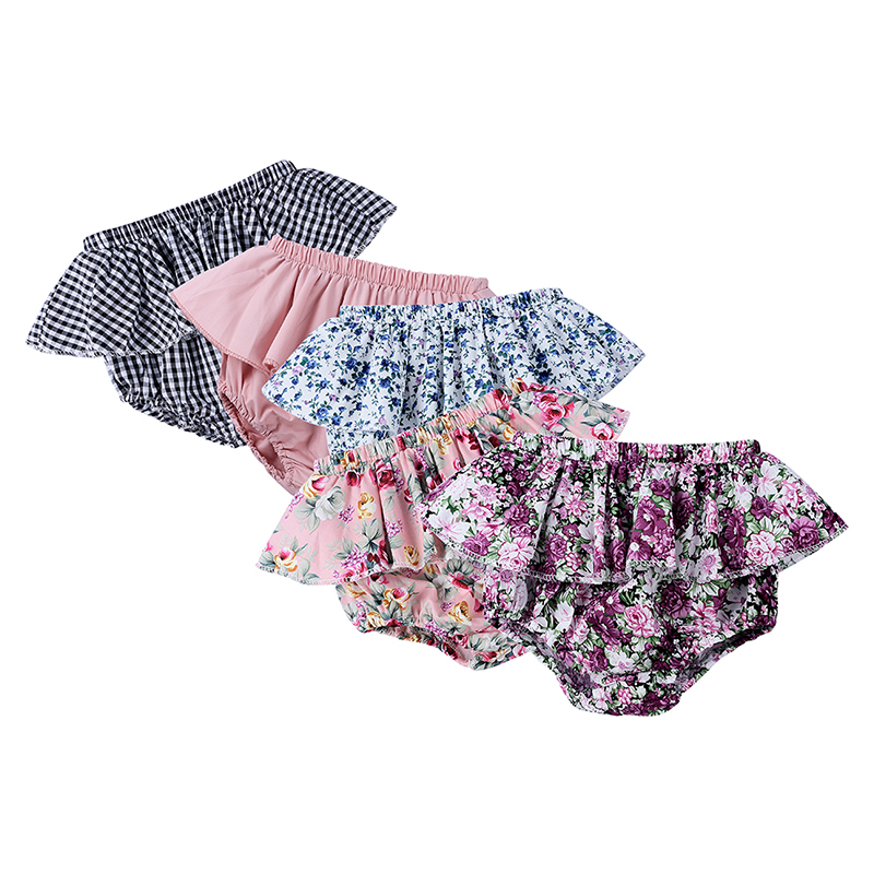 Клетчатые Шорты однотонные Короткие штаны летние хлопковые шорты с оборками для маленьких девочек Детские шорты vintga оптом детские шорты