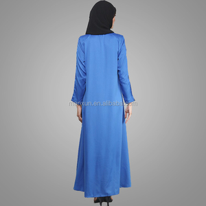 Hotsale zippée design femmes abaya dernière turc kaftan robe quotidienne - Product Image 4