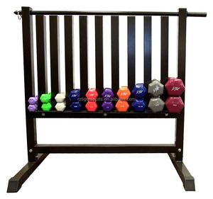 Custom vinyl neoprene dumbbell storage rack for gym or club