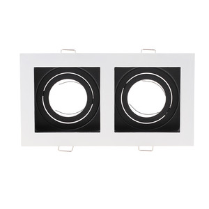 Spot lumineux led encastrable pour <span class=keywords><strong>le</strong></span> plafond, avec Double trou réglable, éclairage d'intérieur, luminaire de plafond, livraison gratuite en chine, GU10 - Product Image 3