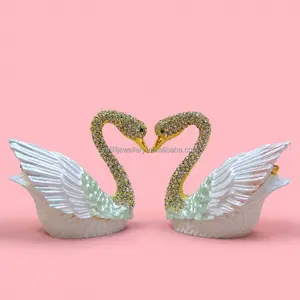 crystal swan trinket box /crystal swan wedding favor
