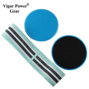 Vigor Power Gear Chất Lượng Cao Hip Vòng Trượt Đĩa Đặt Hip Resistance Bands & Core Slider Tập Thể Dục Set - Product Image 2