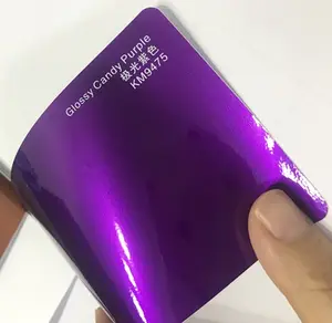 Neuankömmling 1,52*18m Candy Color Auto Vinyl Wrap Glossy Purple