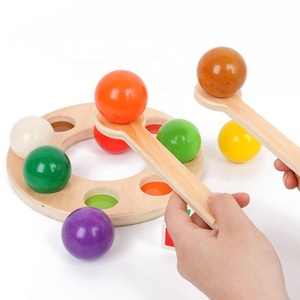 rompecabezas mano coordinación ojo Montessori cuentas enseñanza SIDA clip canicas de madera juguete educativo de montessori - Product Image 3