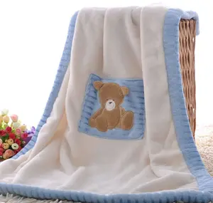 2018 亚马逊批发可爱动物设计印花珊瑚绒婴儿毛毯婴儿法兰绒毯子