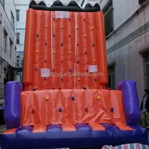 Inflatable चढ़ाई की दीवार खेल वयस्कों और बच्चों के लिए इनडोर रॉक क्लाइम्बिंग दीवार