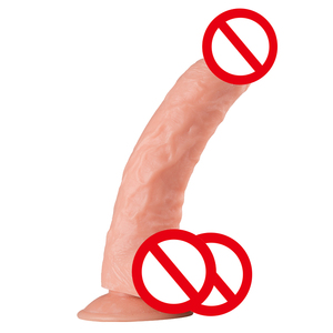 Realistic soft erectile penis silicone rubber for women adult game