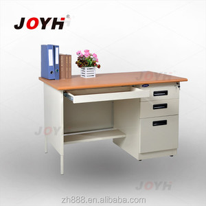 Mesa de trabajo de acero de <span class=keywords><strong>escritorio</strong></span> de <span class=keywords><strong>madera</strong></span>, <span class=keywords><strong>escritorio</strong></span> de oficina <span class=keywords><strong>blanco</strong></span> - Product Image 1