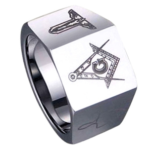 Allié express pas cher en gros argent maçonnique anneaux pour hommes - Product Image 2