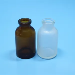 30 ml स्पष्ट या चिकित्सा या कॉस्मेटिक के लिए एम्बर ट्यूबलर और ढलना कांच की बोतल