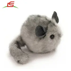 LE B0105 Animal en peluche gris clair Chinchilla