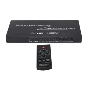 High Quality HDMI Switch 4X1 Quad Hdmi Multiviewer Splitter With Seamless Switcher IR Control Support 1080P HDMI 1.3a