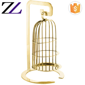 Zhuolin Phục Vụ Nhà hàng công cụ và thiết bị treo vàng alzate tiệc tự chọn bộ đám cưới <span class=keywords><strong>2</strong></span> hoặc 3 tầng chim lồng bánh đứng - Product Image 4